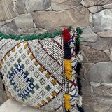 Oreiller berbère vintage Housse de coussin marocain Laine