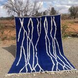 Moroccan blue decorated rug 200cmx300cm