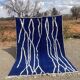 Moroccan blue decorated rug 200cmx300cm
