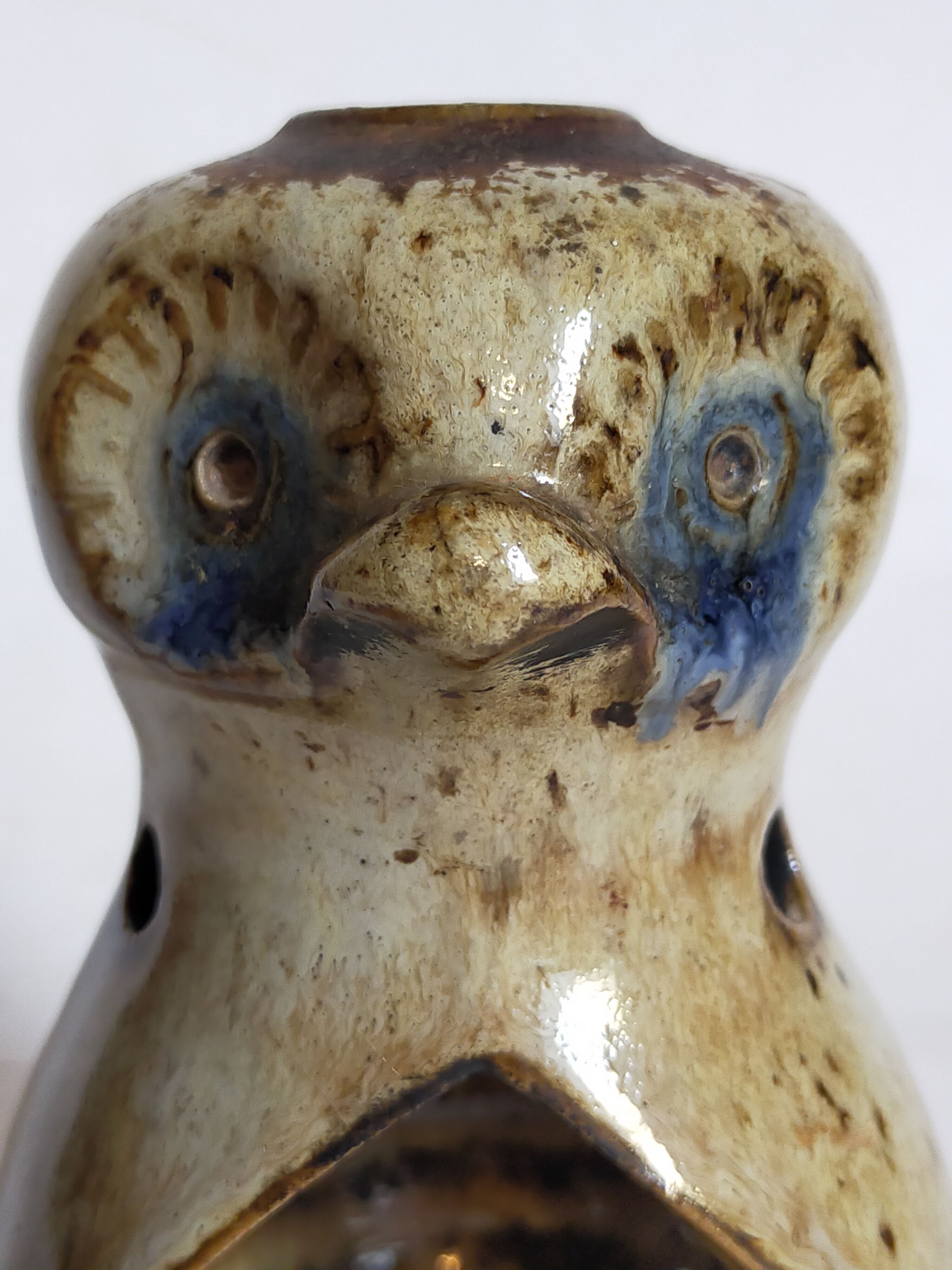 Candlestick "nice" ceramic potter vintage enamelled sandstone