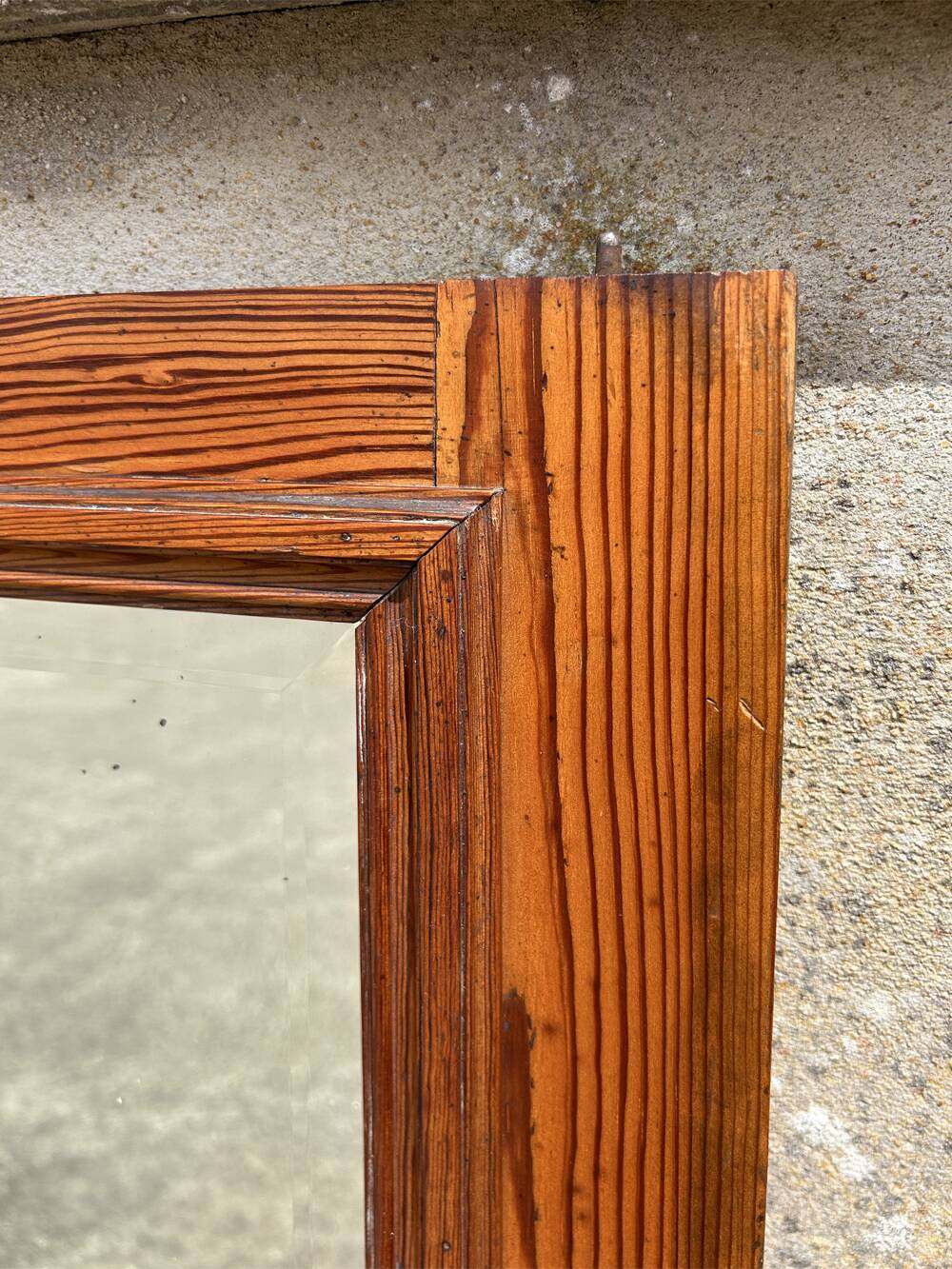 Grand miroir porte d'armoire vintage, années 40 /50