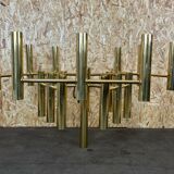 XXL 60s 70s chandelier Gaetano Sciolari for Sciolari Brass with 37 flames