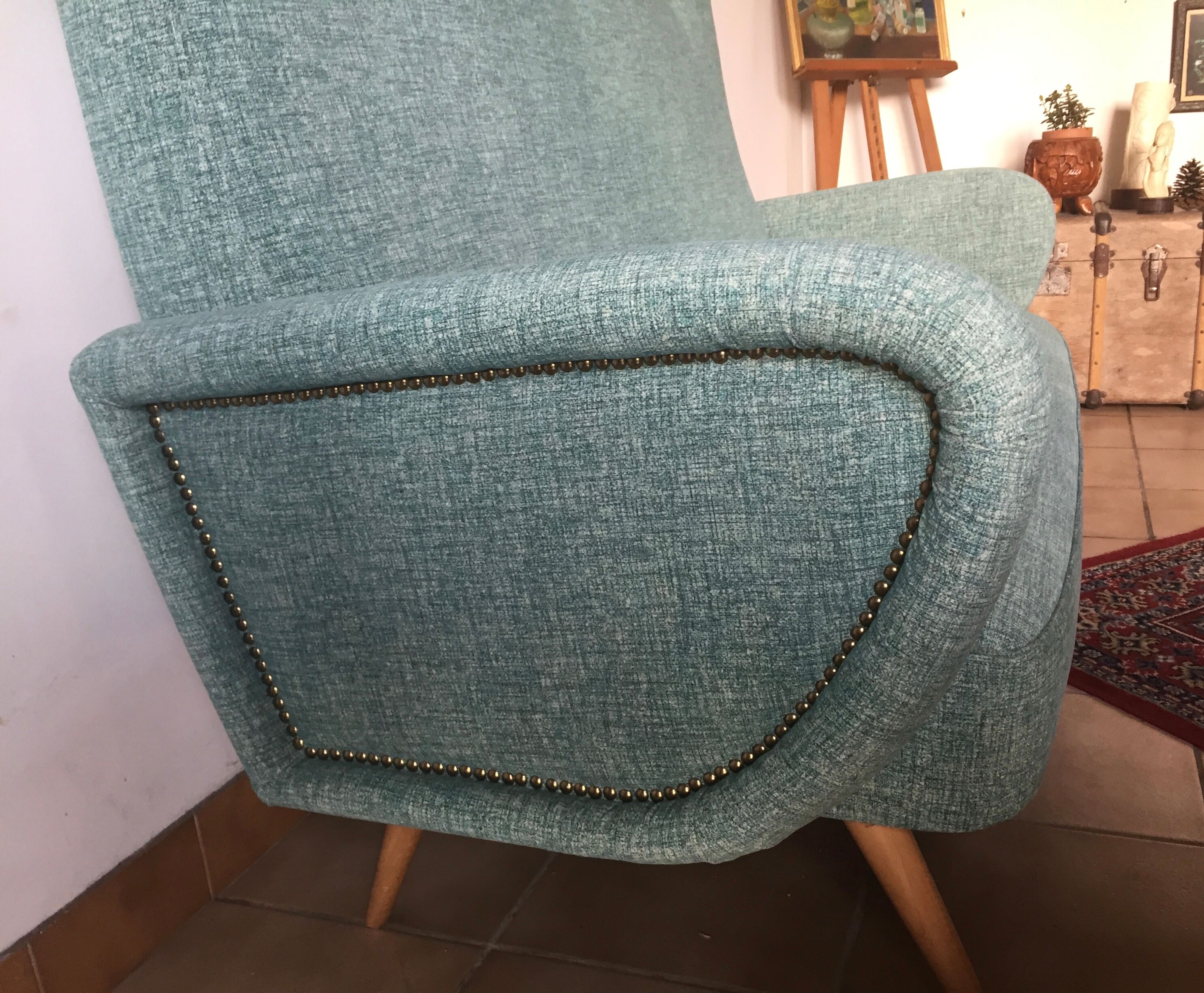 Vintage compass feet sofa