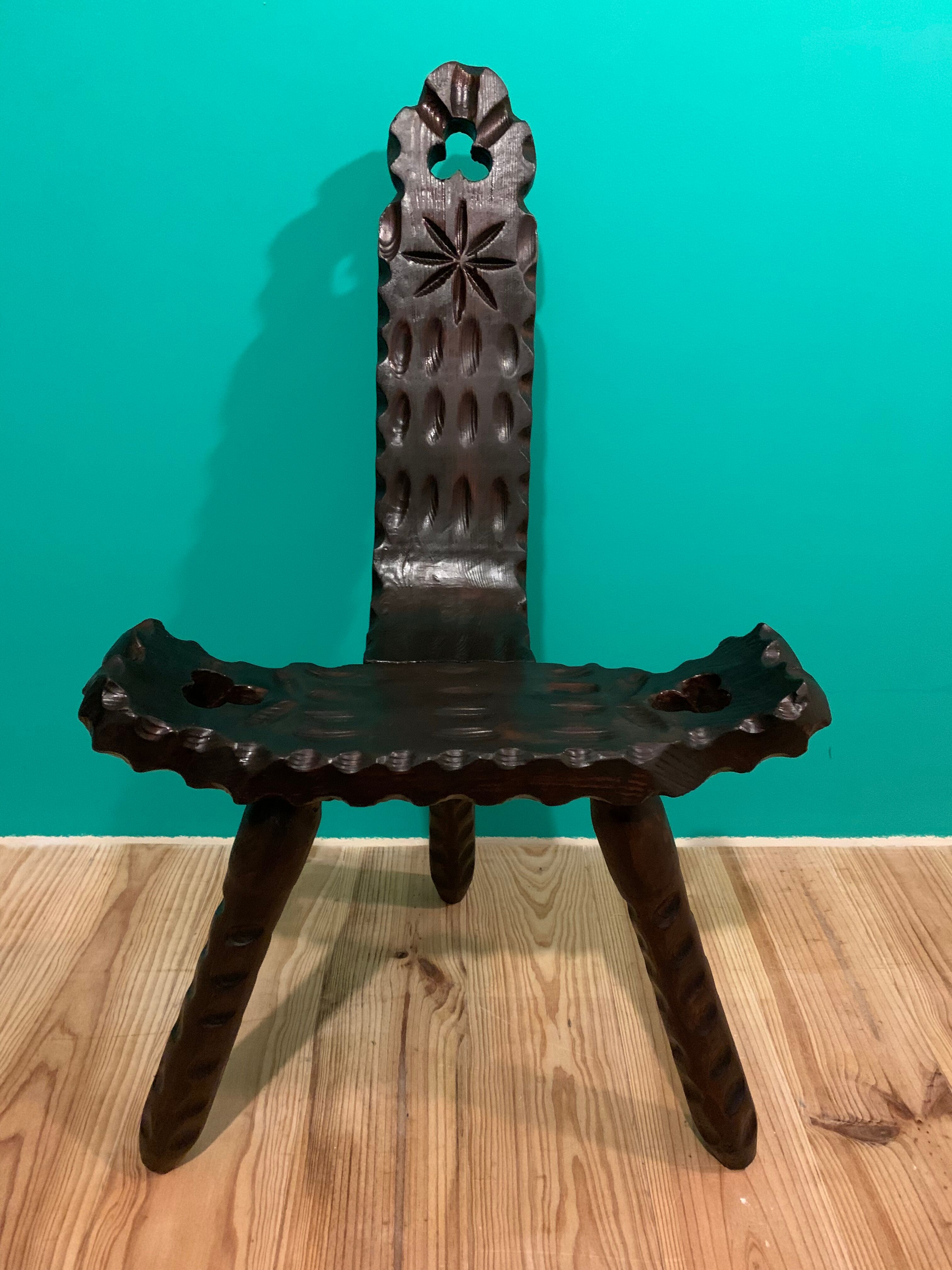 Stool brutalism tripod, 1960/70