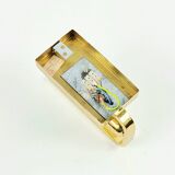 Paire d'appliques murales scandinaves en verre et laiton en forme de feuille, conçues par Carl Fagerlund pour Orrefors, Suède, années 1960