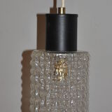 Suspended glass molded and vintage 70s in metal