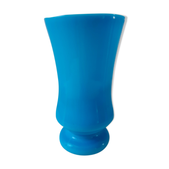 Blue opaline vase