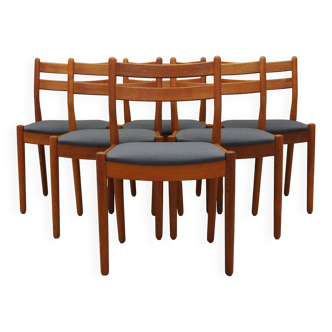 Set of six teak chairs, Danish design, 1970s, designer: Poul M. Volther