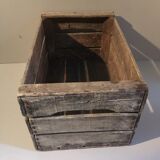 Former wooden apple crate marked JP Angers