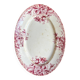 Gien oval dish in pink ironstone, "Floreal" service
