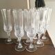 Set de 10 flûtes à champagne cristallin taillé