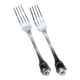 Pair of Christofle silver-plated dessert forks, Germain model