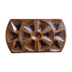 Art Deco French majolica rectangular oyster tray from Sarreguemines
