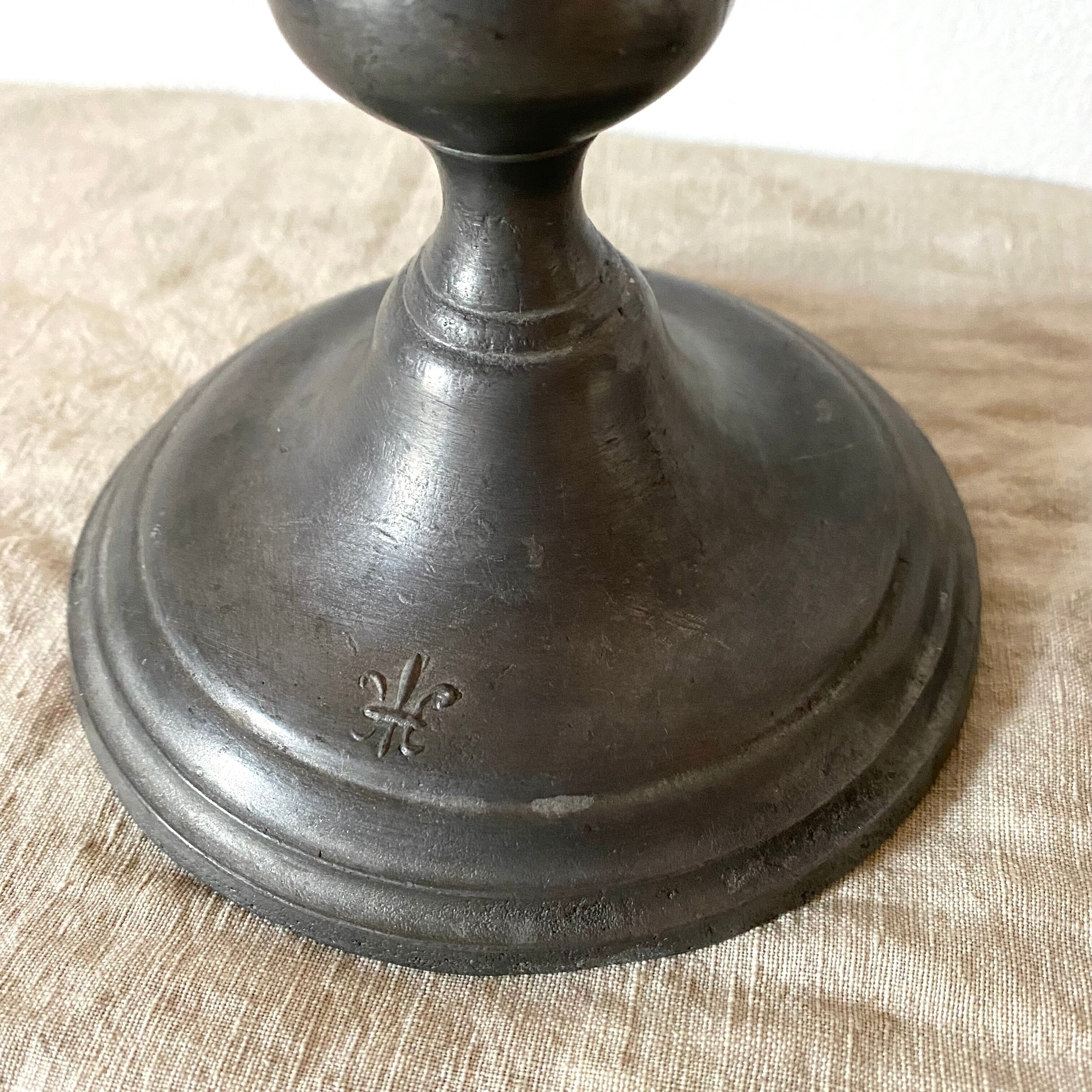 Tin candlesticks
