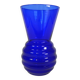 Art Deco vase with ribbed base, cobalt blue, 1930s