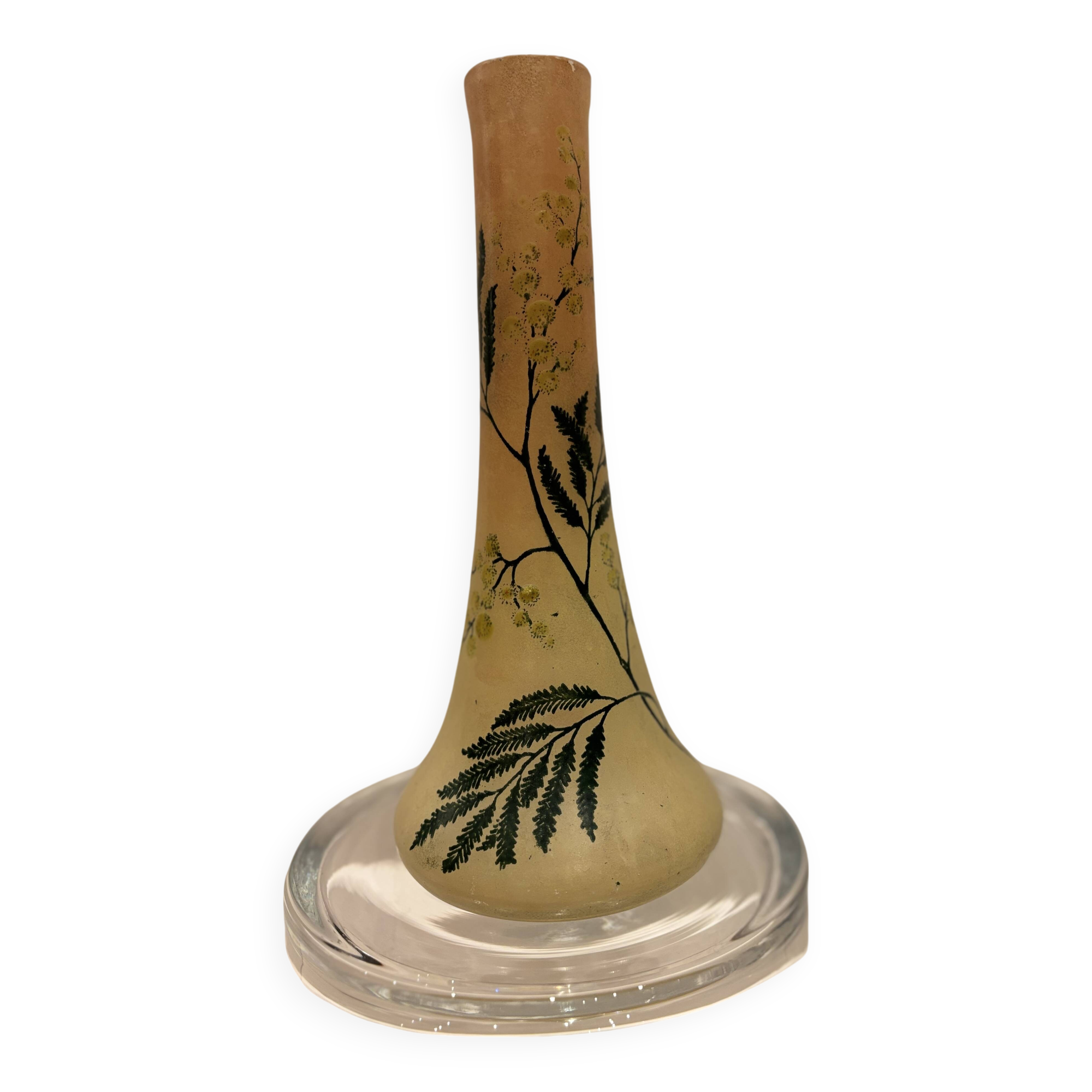 Antique blown glass soliflore vase