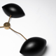 Wall lamp 3 arms Black Shell