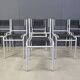 Ensemble de 6 chaises Sandow par René Herbst, années 1980