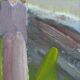 1977 Mid-Century Modern "Pensive Walk" Swedish Figurative Oil Painting, Framed