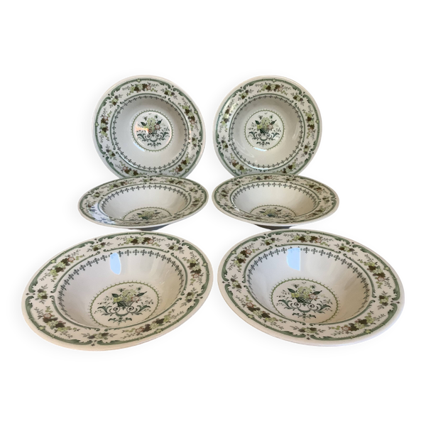 Six assiettes creuses provençal royal Doulton