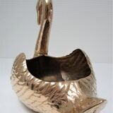 cache brass pot zoomorphic vintage swan