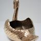 Cache pot laiton zoomorphe cygne vintage
