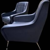 Set of 2 black Erton armchairs