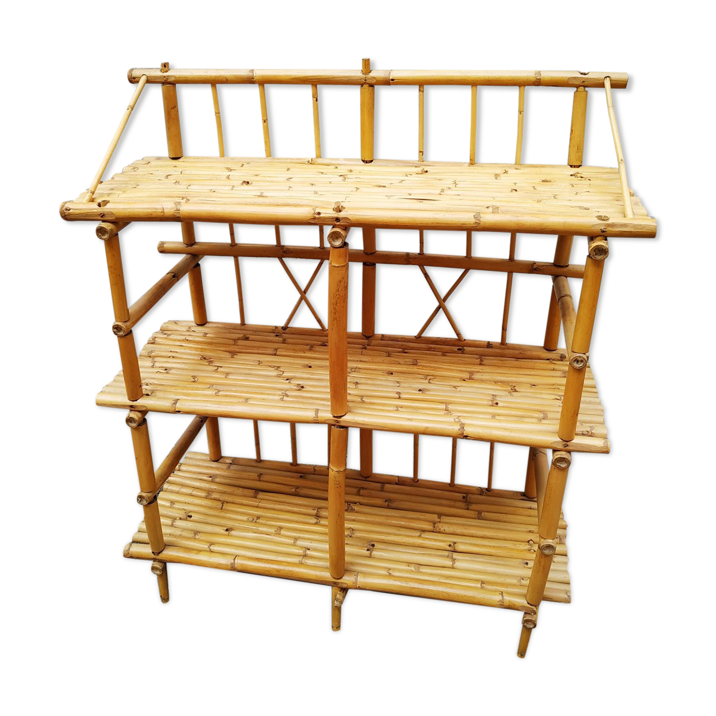 Vintage bamboo shelf