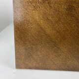 Brutalist wood turned wine press side table in the style of Charles Dudouyt