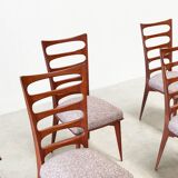 Set of six dining chairs Gaston Poisson style