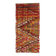 Vintage Turkish Hand-Knotted Wool Cotton Red Kilim Runner Rug 103x220