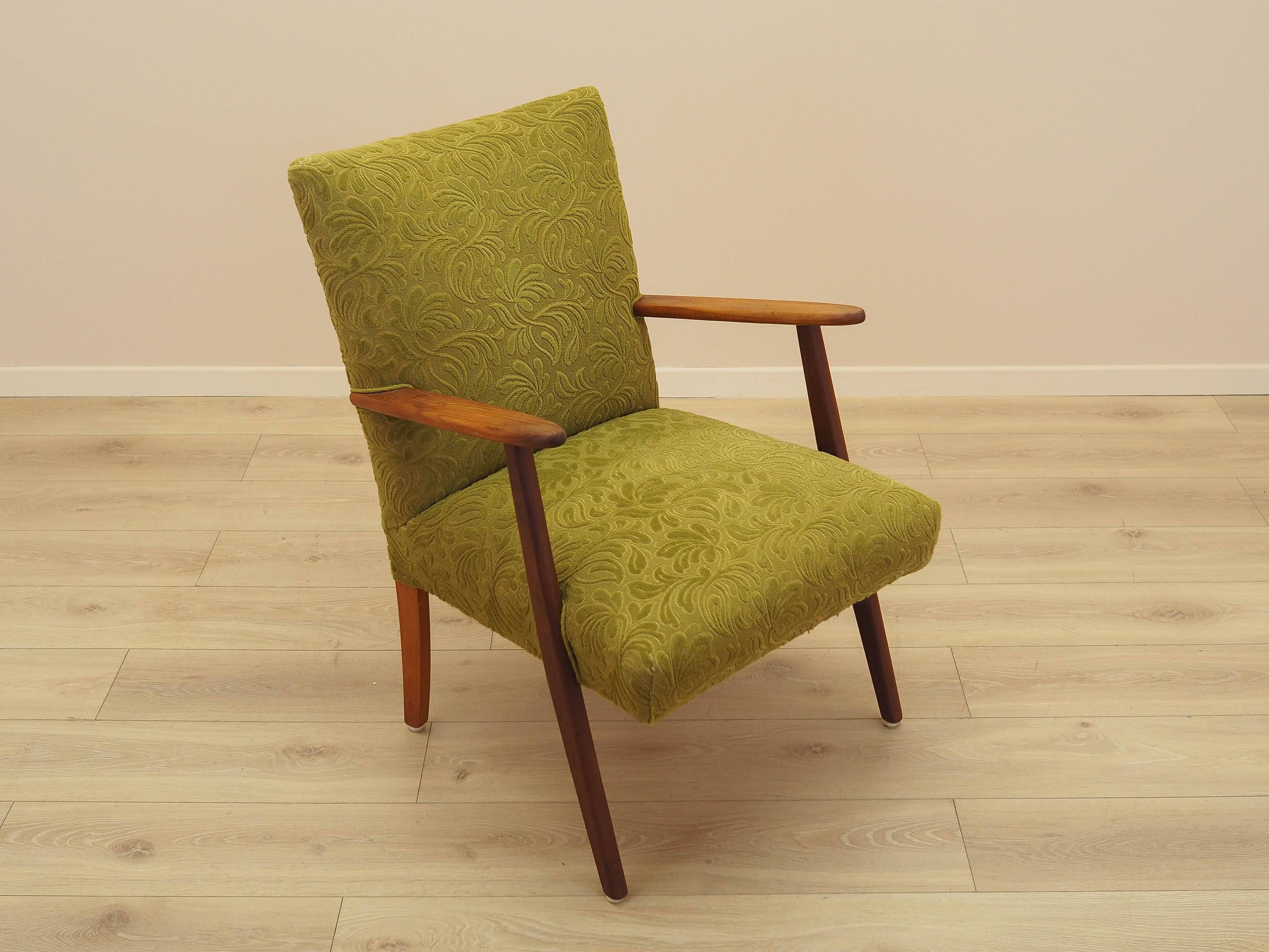 Fauteuil danois vert, années 1960
