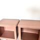 Paire de chevets bois rose