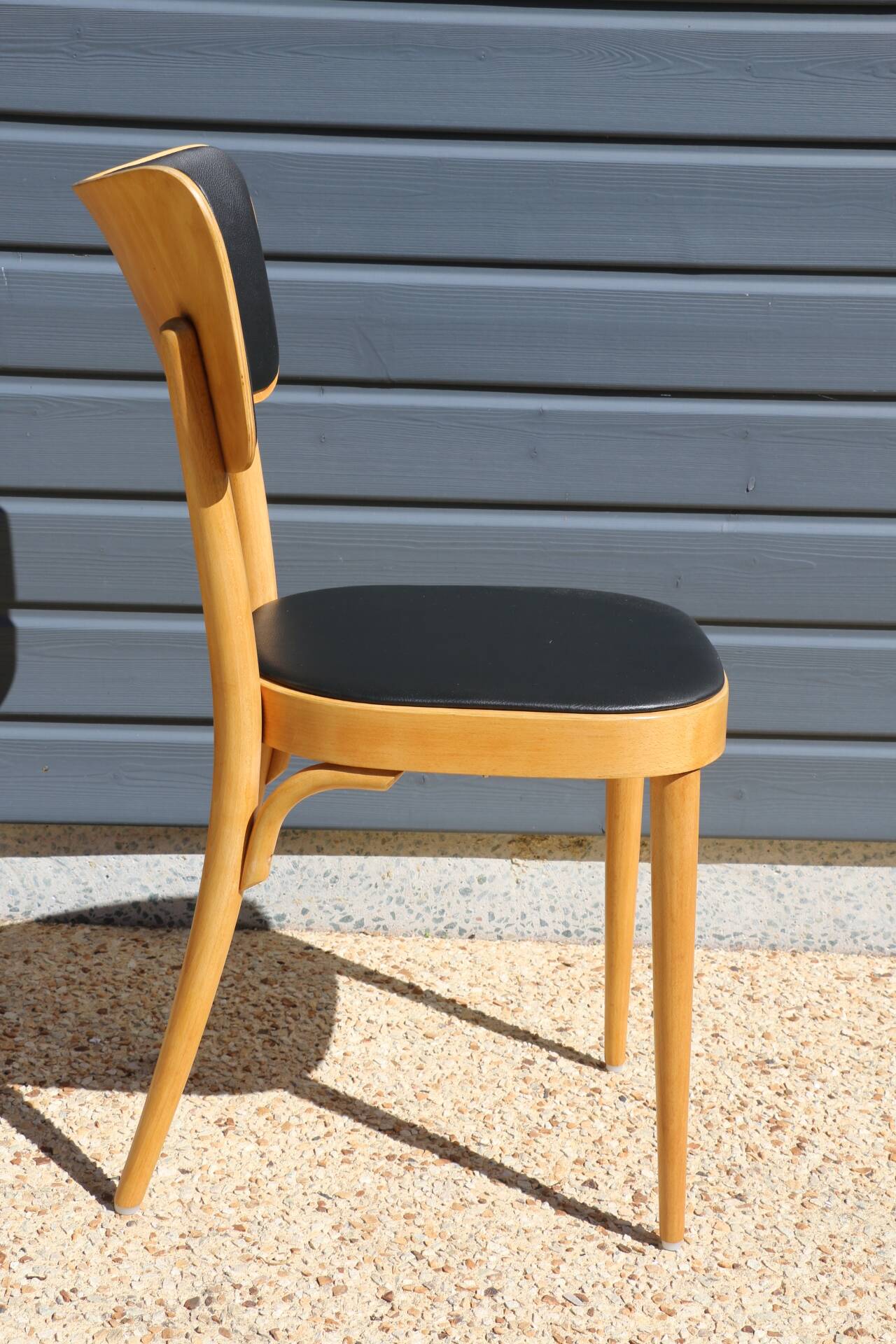 6 chaises baumann n°17 dos large skaï noir