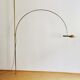 stunning Mid Century Modern brass UNA arc lamp by Florian Schulz