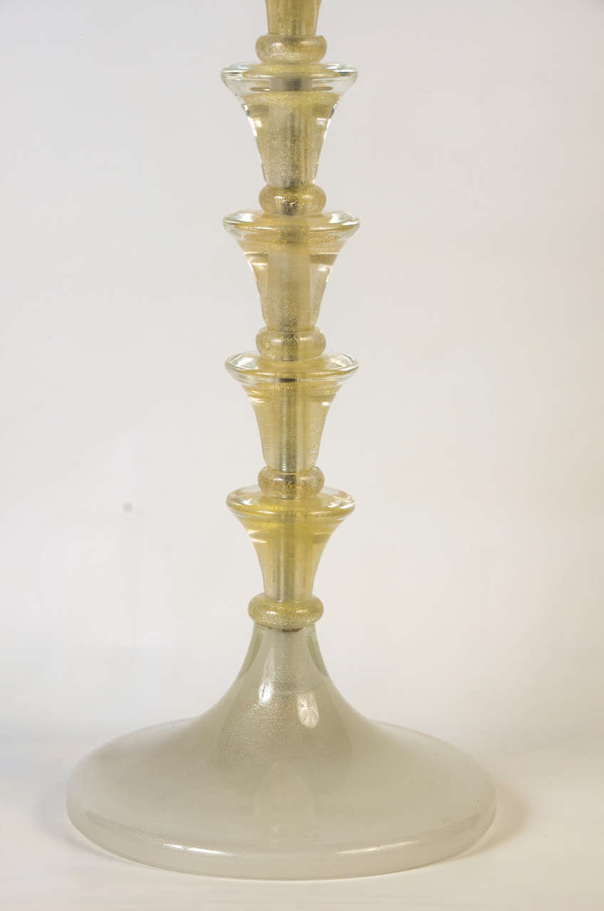 Set of 4 Murano glass lamps, 1975