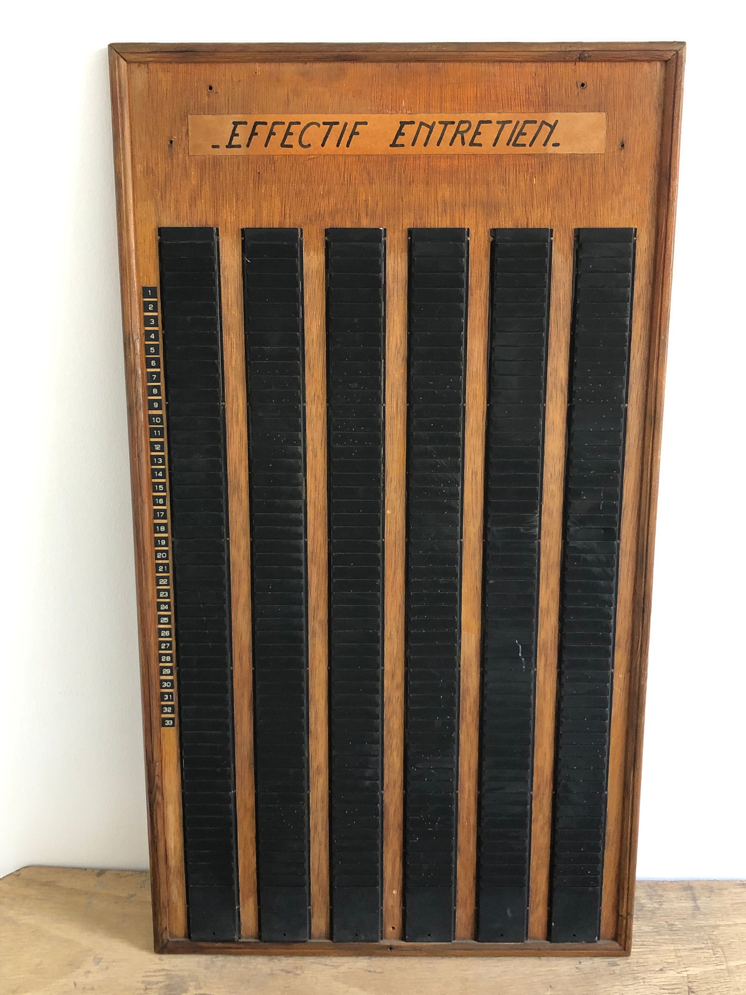 Factory scoreboard, industrial furniture