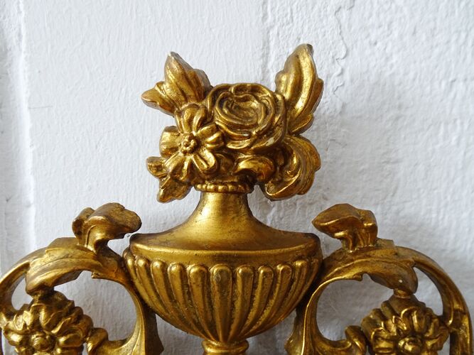 Miroir doré de style baroque, italie années 1950