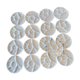 Lot de 17 assiettes compartimentées anciennes Gien