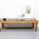 Vintage sidetable salontafel eikenhout graniet handgemaakt