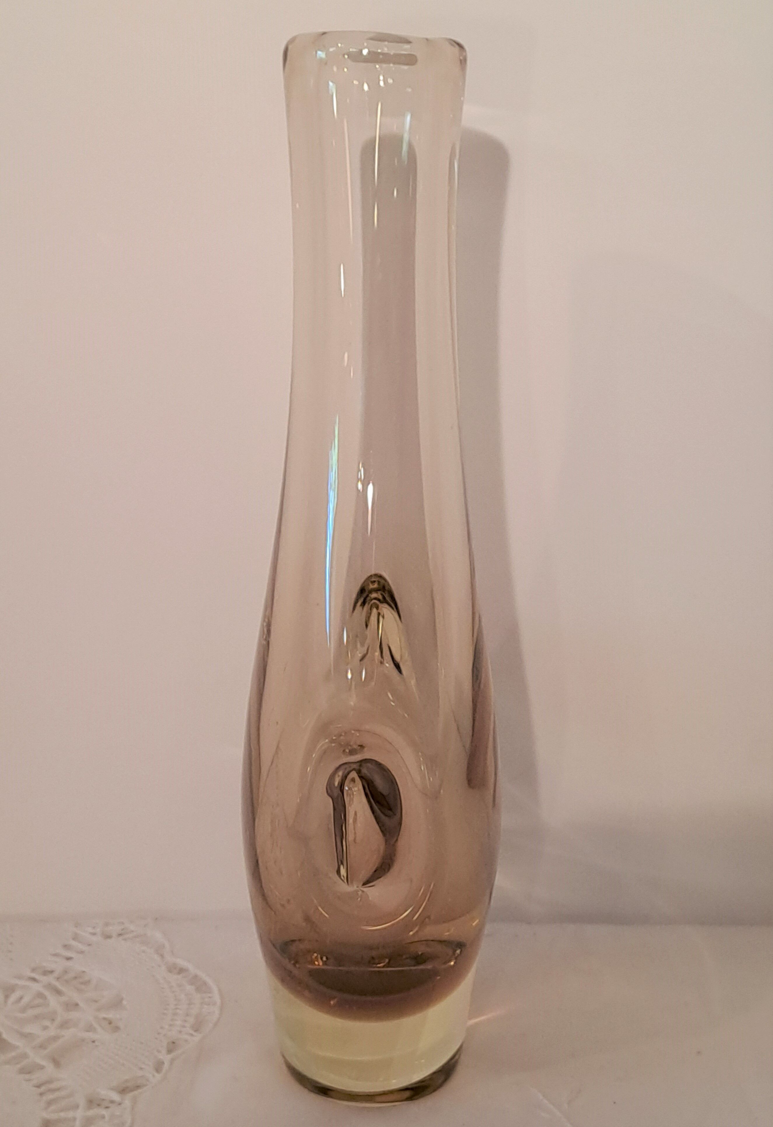 Bohemian crystal vase by Miroslav Klinger