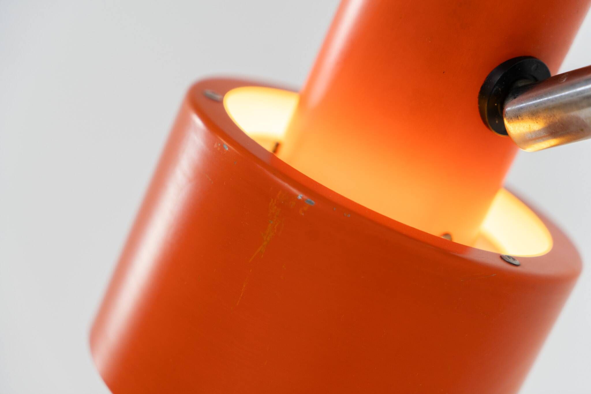 Orange "Skala" wall lamp by Jo Hammerborg