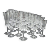 Set of 24 stemmed glasses