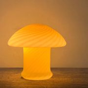 Lampe champignon vintage faite à la main en verre de Murano, Italie, années 70.