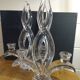 4 crystal lily candle holders from Vannes le Châtel.
