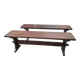 Paire de bancs de ferme l 140 cm