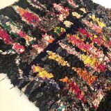 Moroccan Berber carpet Boucherouite 194x128cm