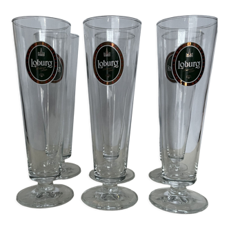 6 beer glasses