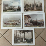 Lot de 5 gravures turc