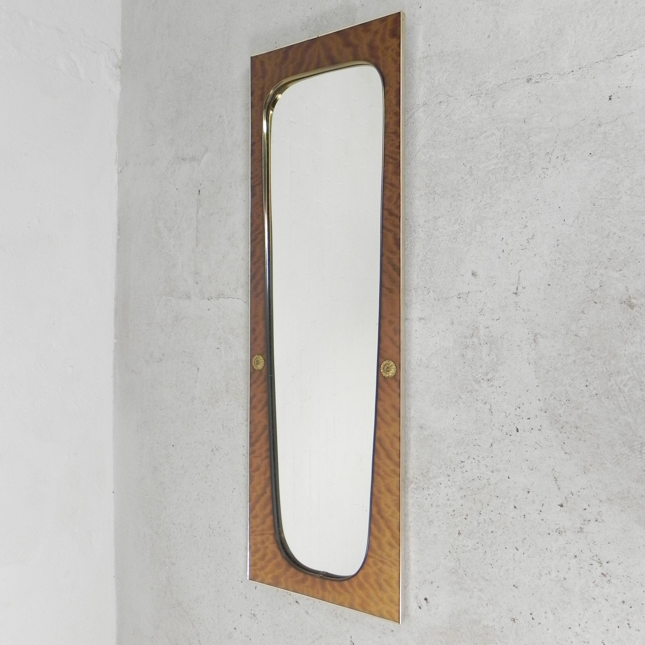 Large vintage oval mirror, 1960s